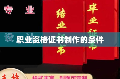崖州职业资格证书制作的条件